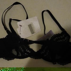 Savage X FENTY Black Unlined Lace Bra
